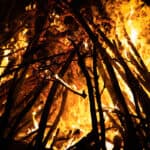 Osterfeuer in Flensburg