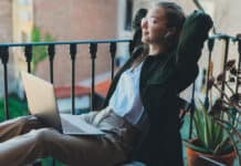 Zur Vorlesung auf den Balkon