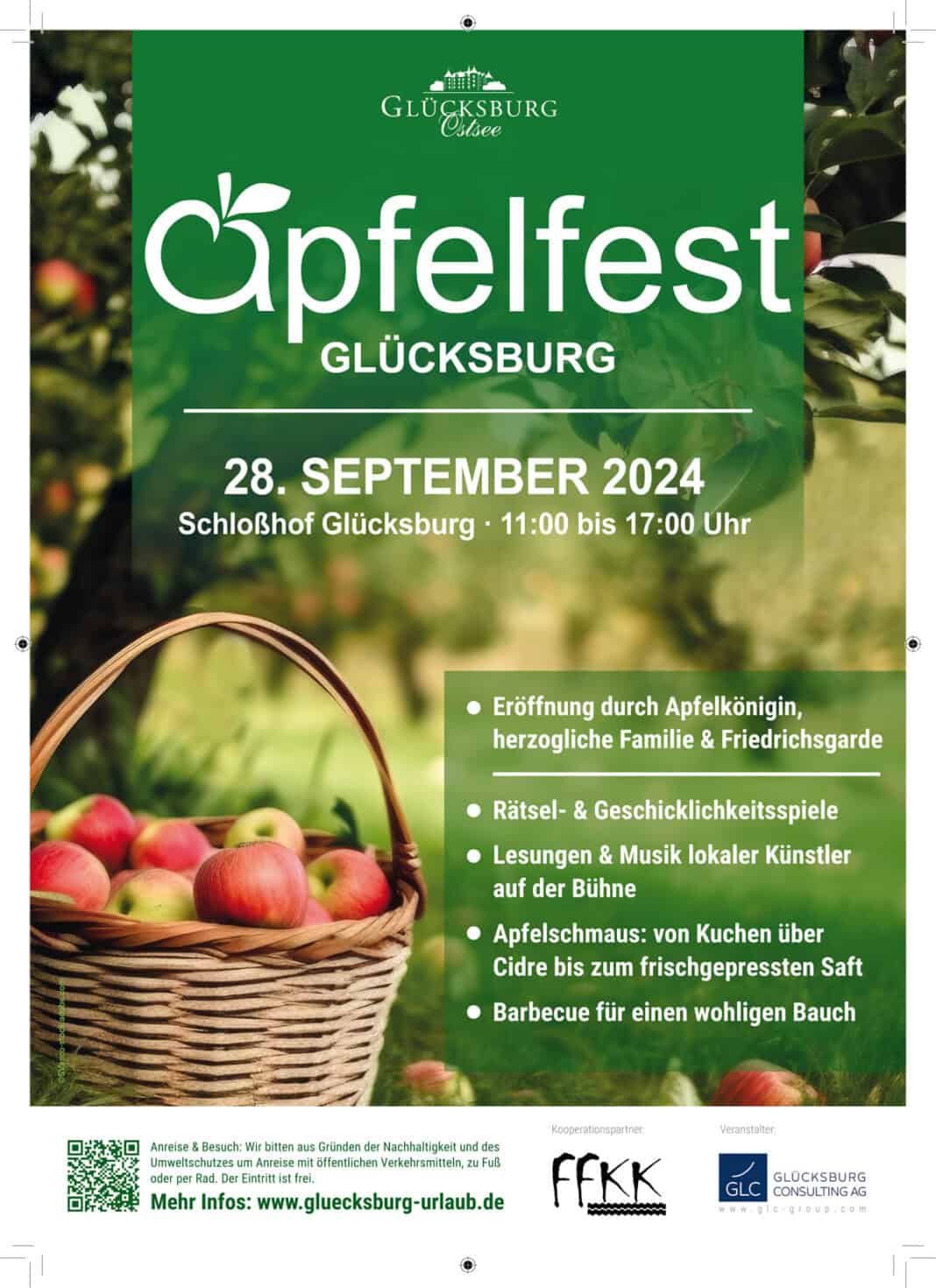 Glücksburg feiert am 28. September das Apfelfest 2024 mit historischer Verbundenheit