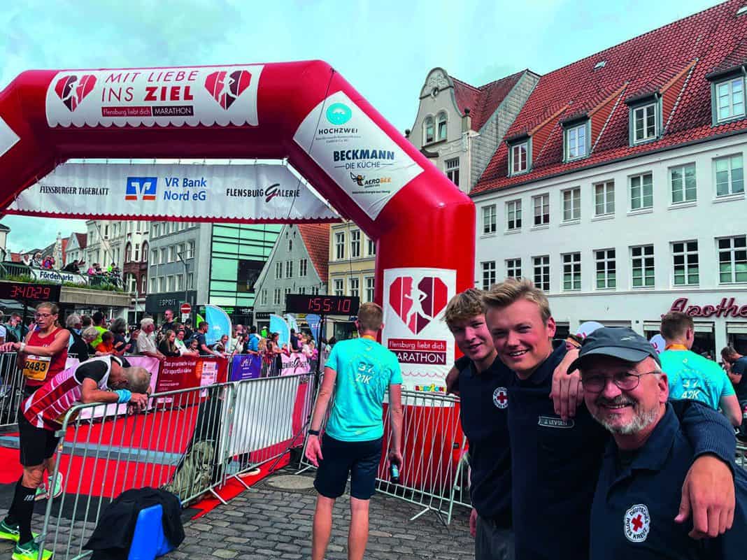 Flensburg Marathon: DRK-Bereitschaft im Einsatz