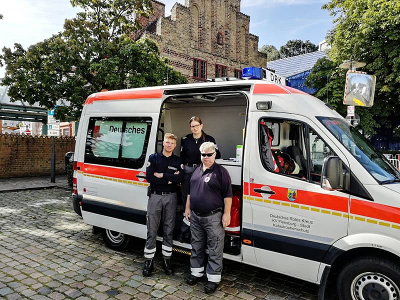 Flensburg Marathon: DRK-Bereitschaft im Einsatz