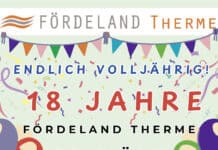 Hurra! Die Fördeland Therme Glücksburg wird volljährig! Hurra! Die Fördeland Therme Glücksburg wird volljährig!