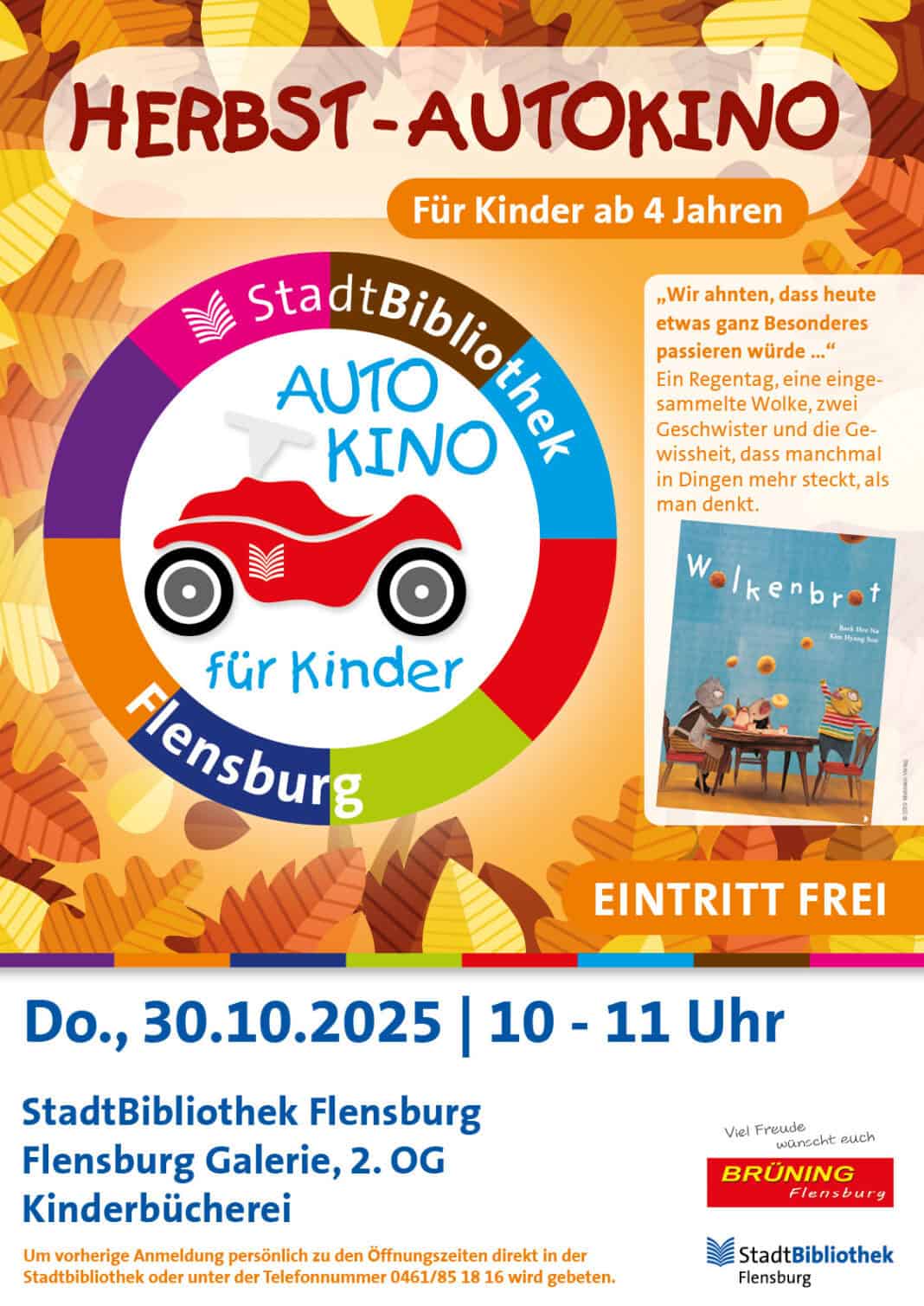 Herbst-Autokino „Wolkenbrot“ in der StadtBibliothek