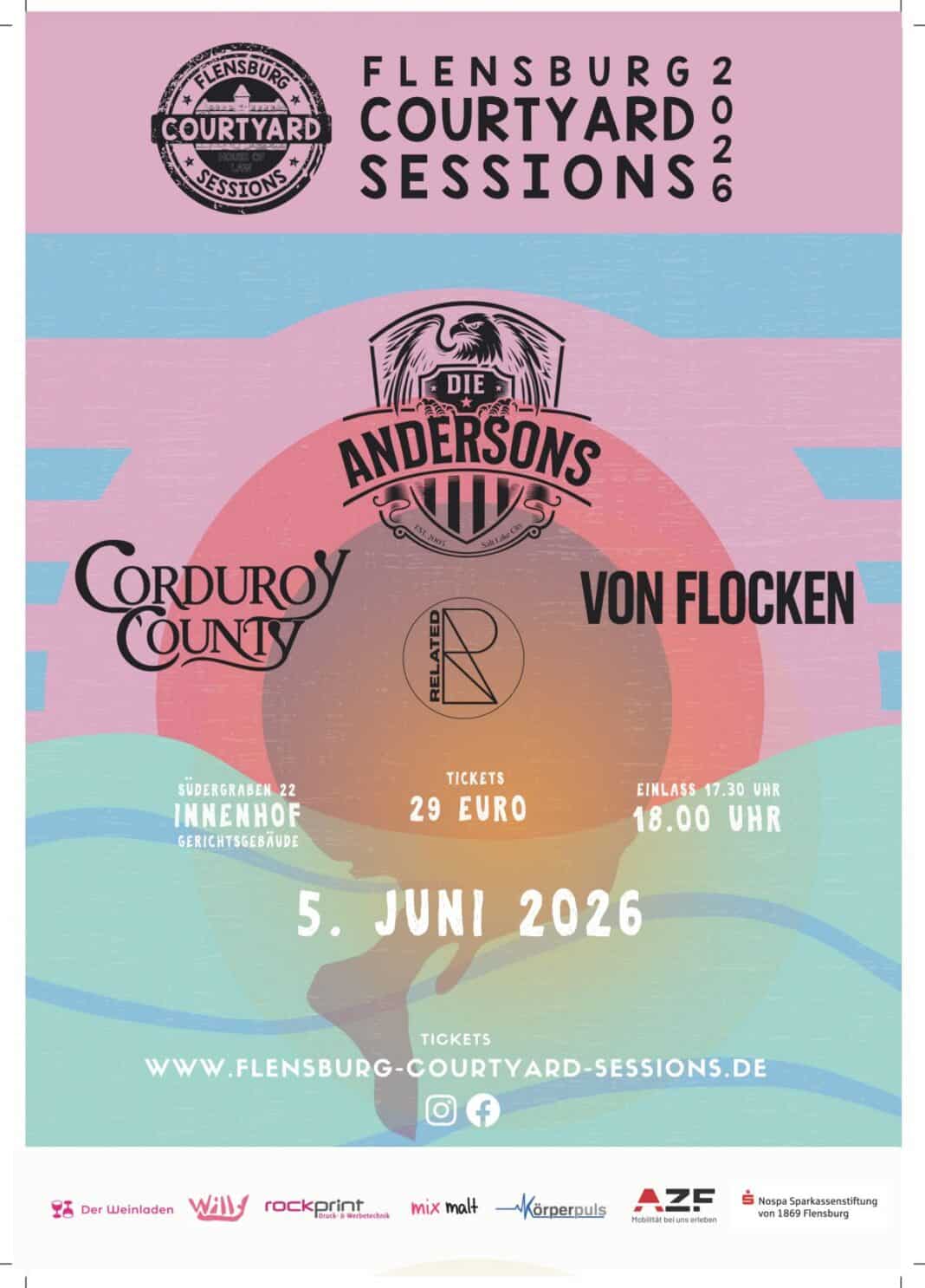 Plakat_OnlineShop Flensburg Courtyard Sessions 2026