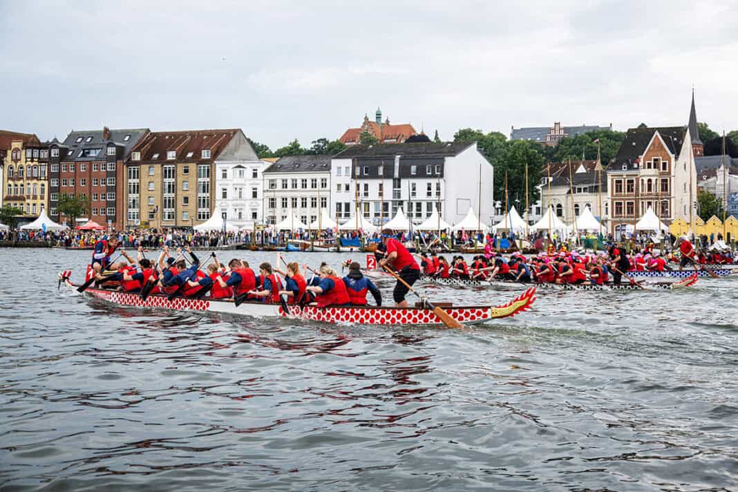 Flensburger Drachenbootrennen am 22. August