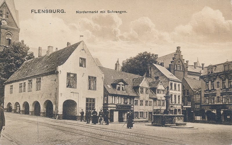 Der Nordermarkt – einer der beiden Flensburger Hauptmarktplätze